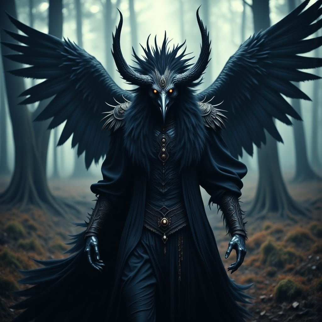 Fae Prince Shapeshifting into Crow