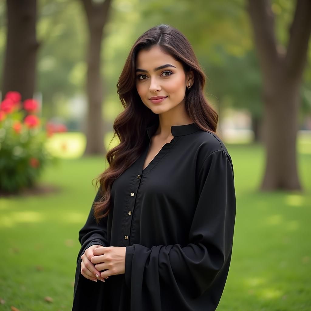 Beautiful Pakistani Woman in Traditional Dress
