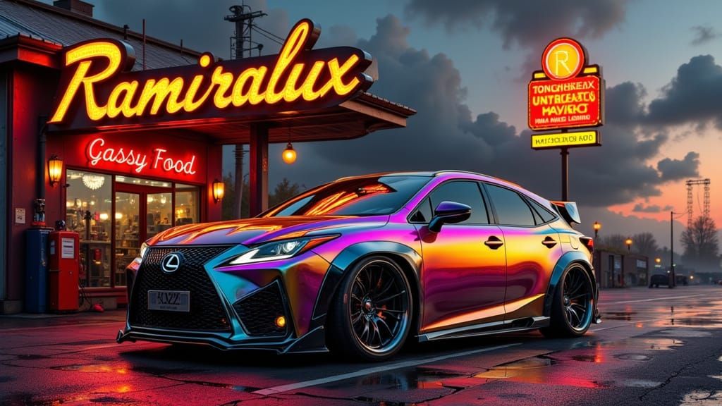 Aggressive Art Nouveau Inspired 2013 Lexus RX350 at Retro Ga...