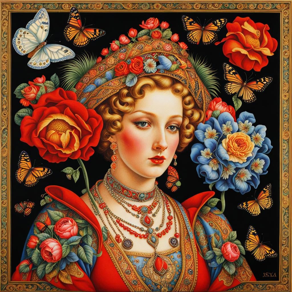 Arthus Szyk-Inspired Art Nouveau Illustration