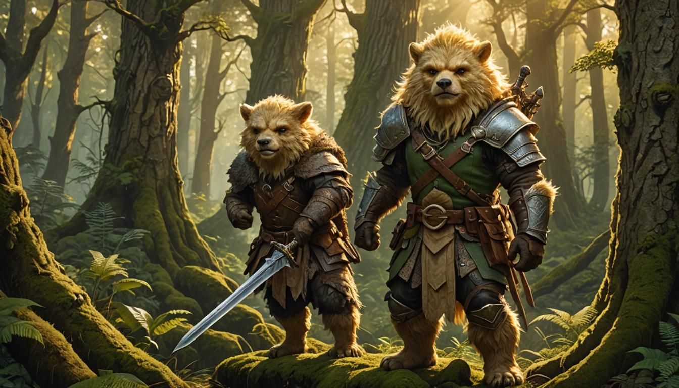 Blonde Bugbear Explorer in Golden Forest