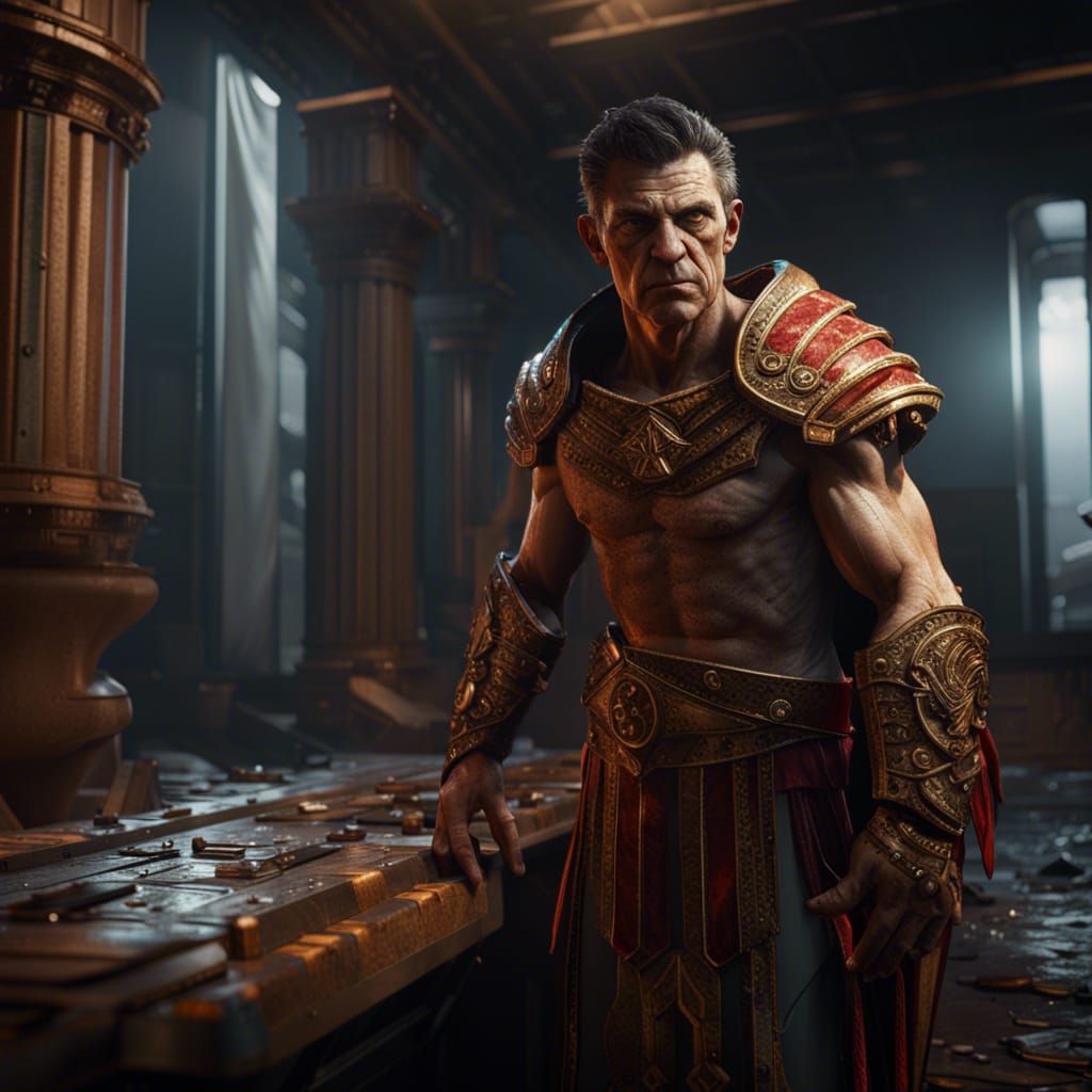 Hyperrealistic Roman Soldier Concept Art