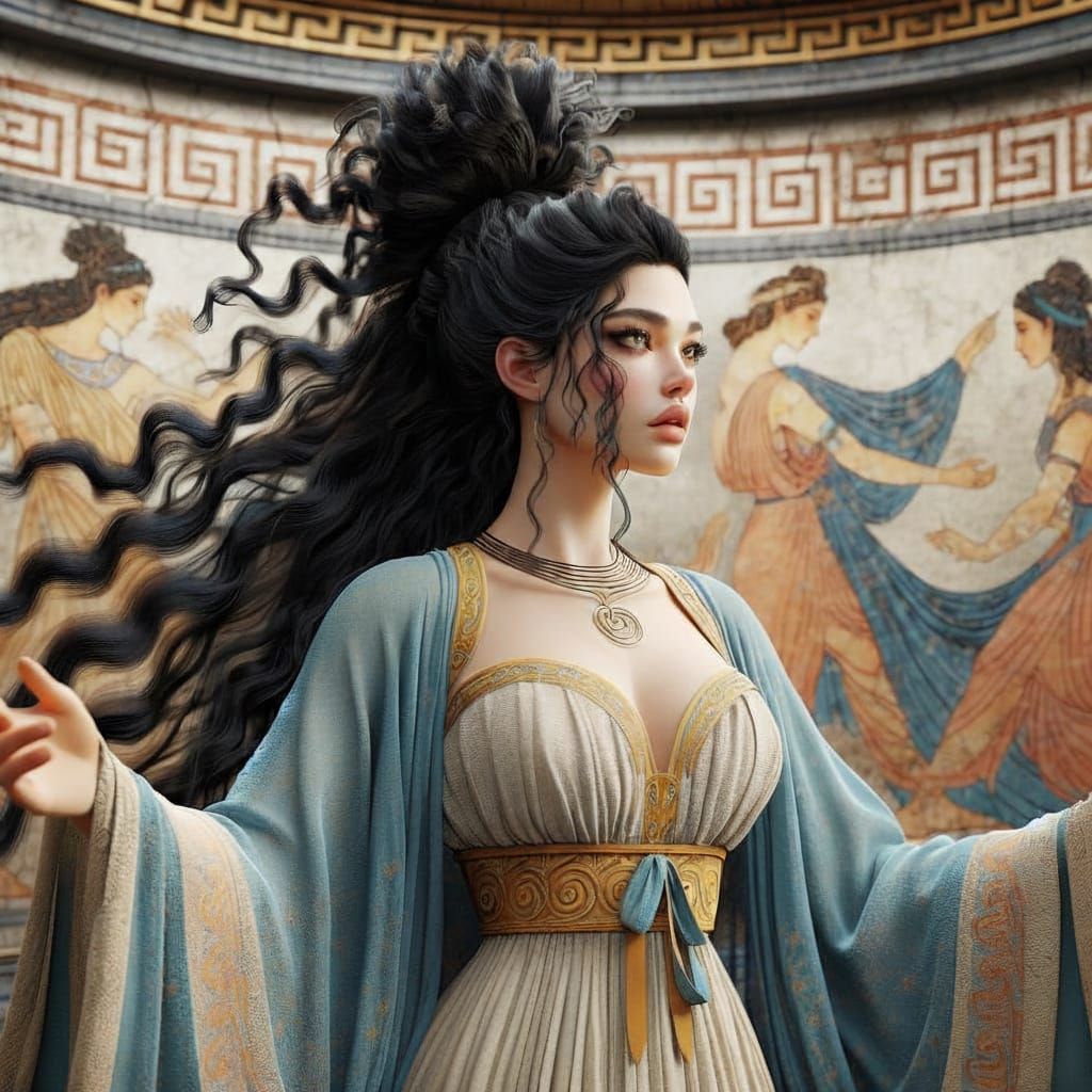 Mycenaean Goddess Pipituna Summoning Winds