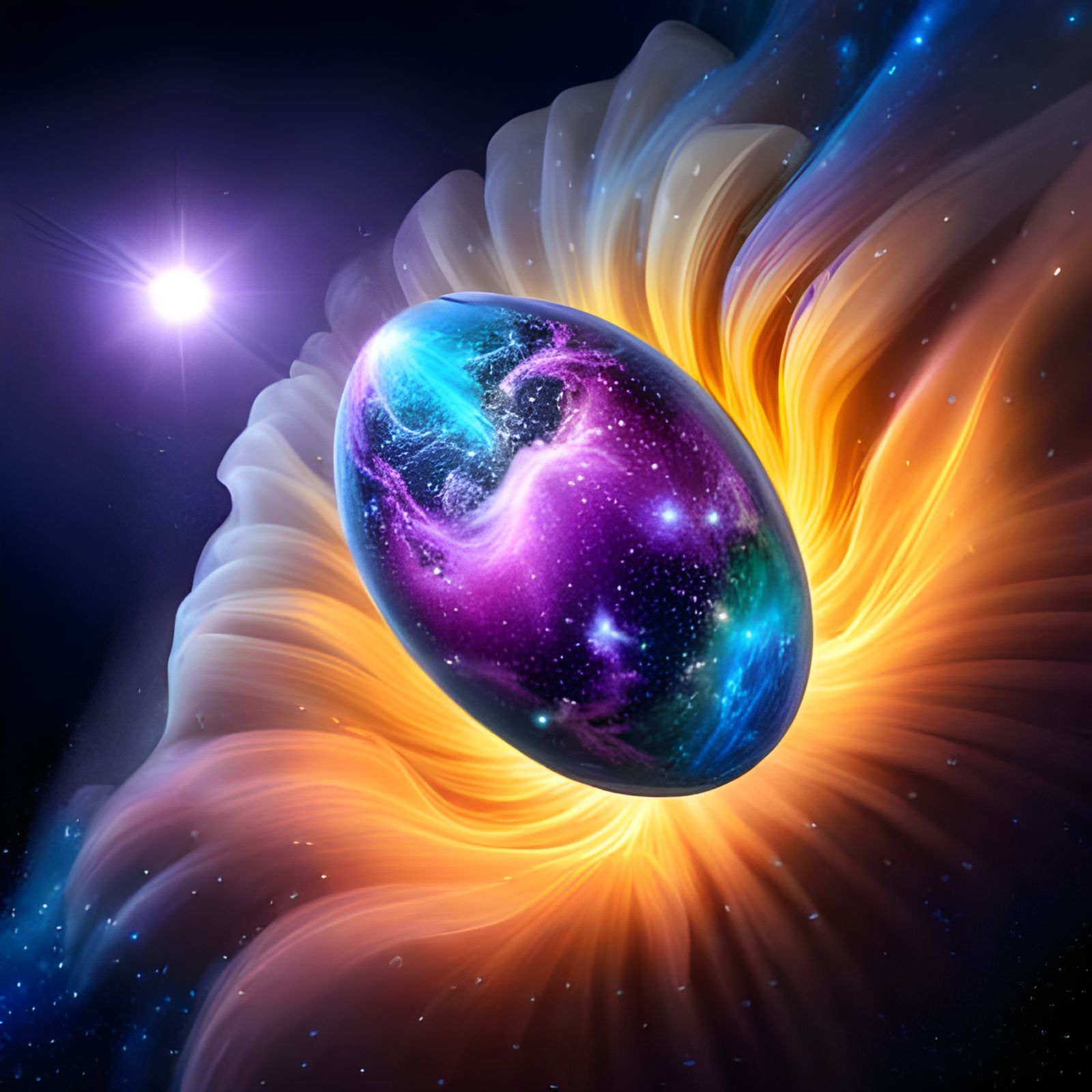 Luminescent Faberge Egg Nebula Captured by Telescope