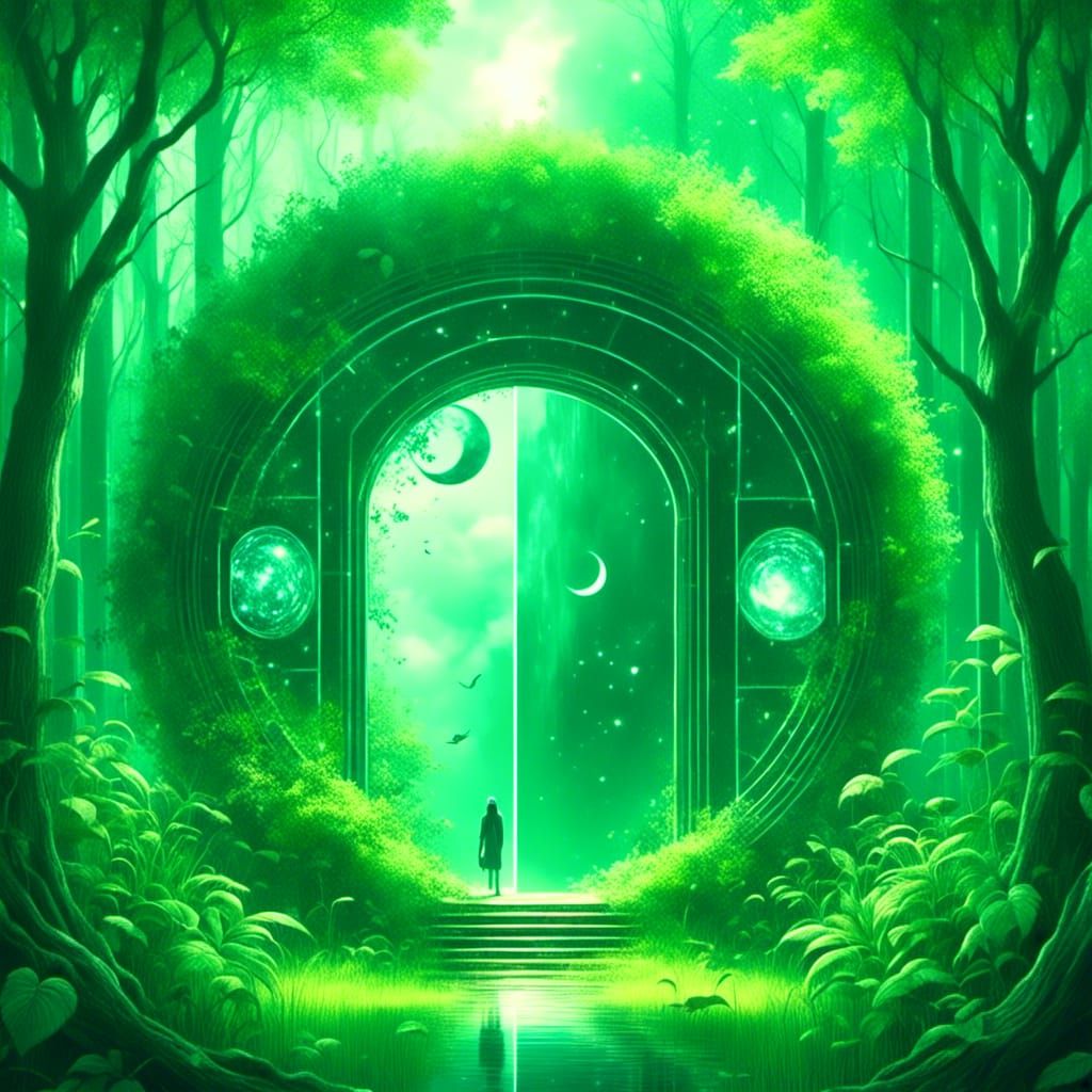 Enchanting Portal to Another World in Forest