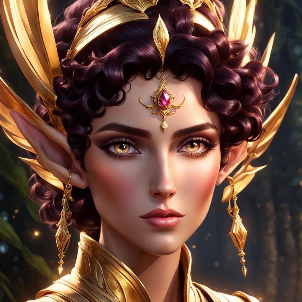 Captivating Wood Elf Rogue with Piercings and Edgy Style