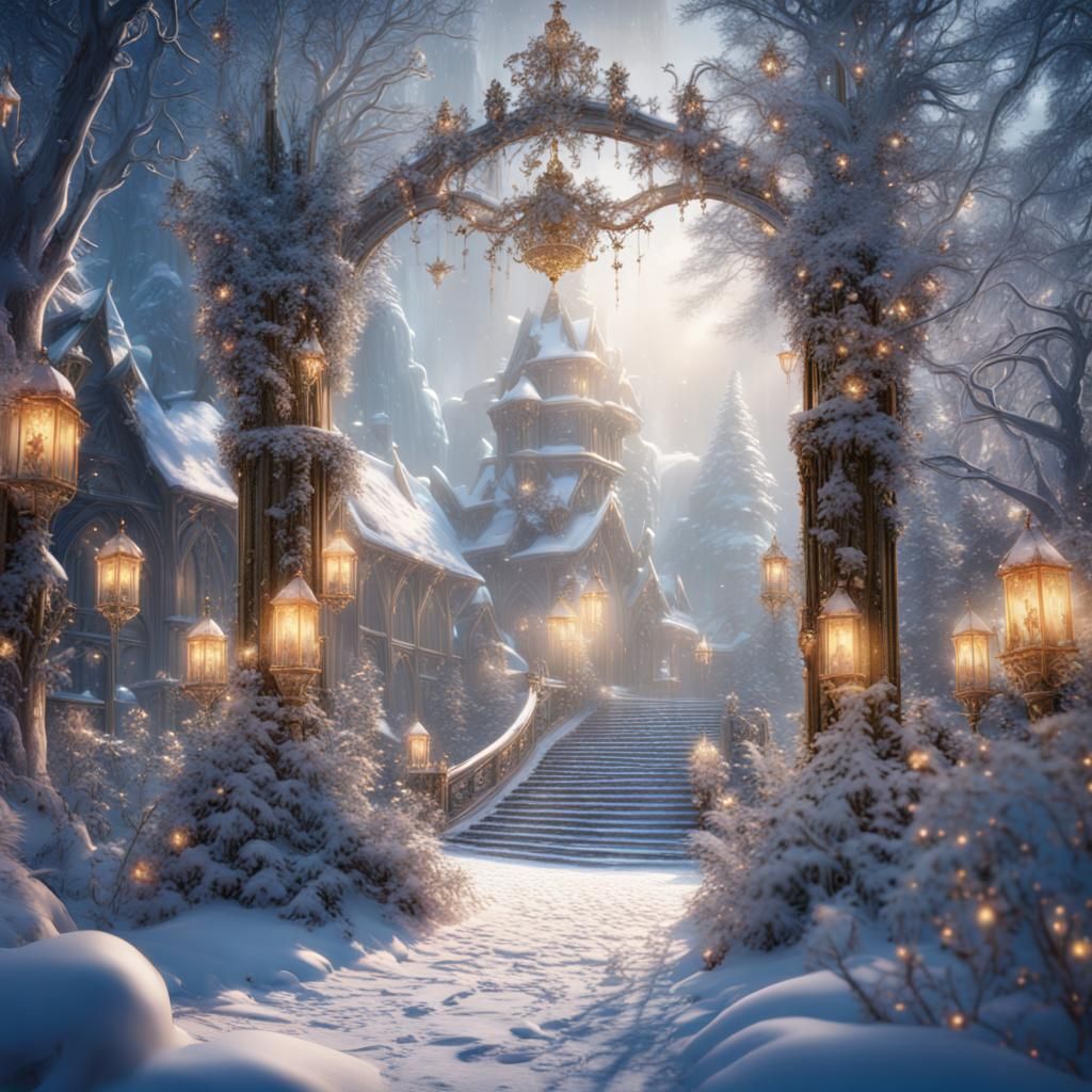 Enchanted Winter Gala with Fairies and Snow
