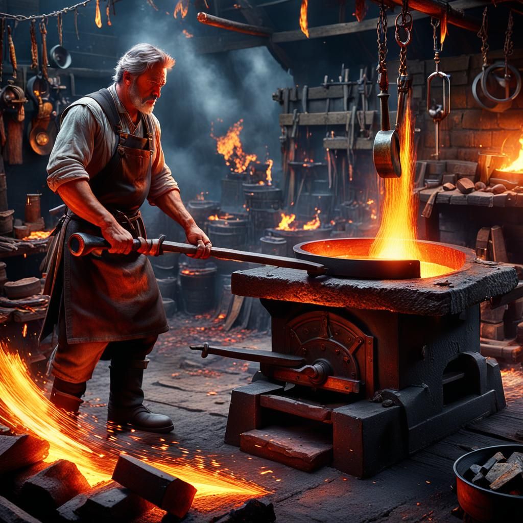 Blacksmith's Forge: Detailed Matte Painting in Unreal Engine