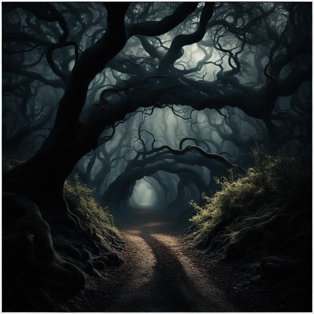 Ethereal Light Illuminates Ancient Forest Road