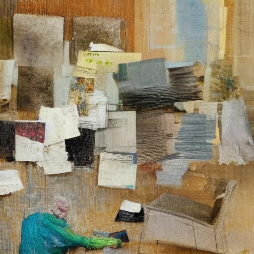 Melancholic Portrait of Writer with Rejection