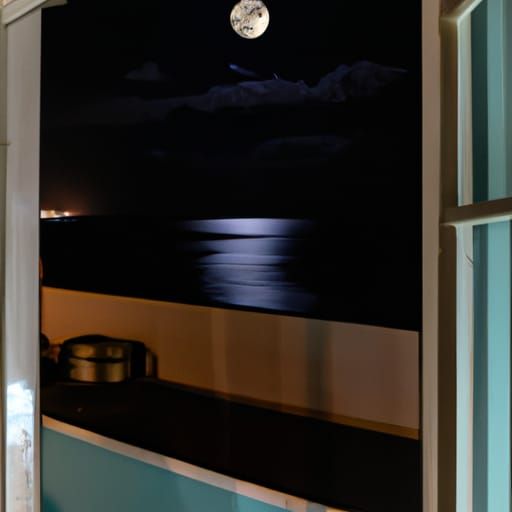 City Window Overlooking Moon's Sea of Tranquility