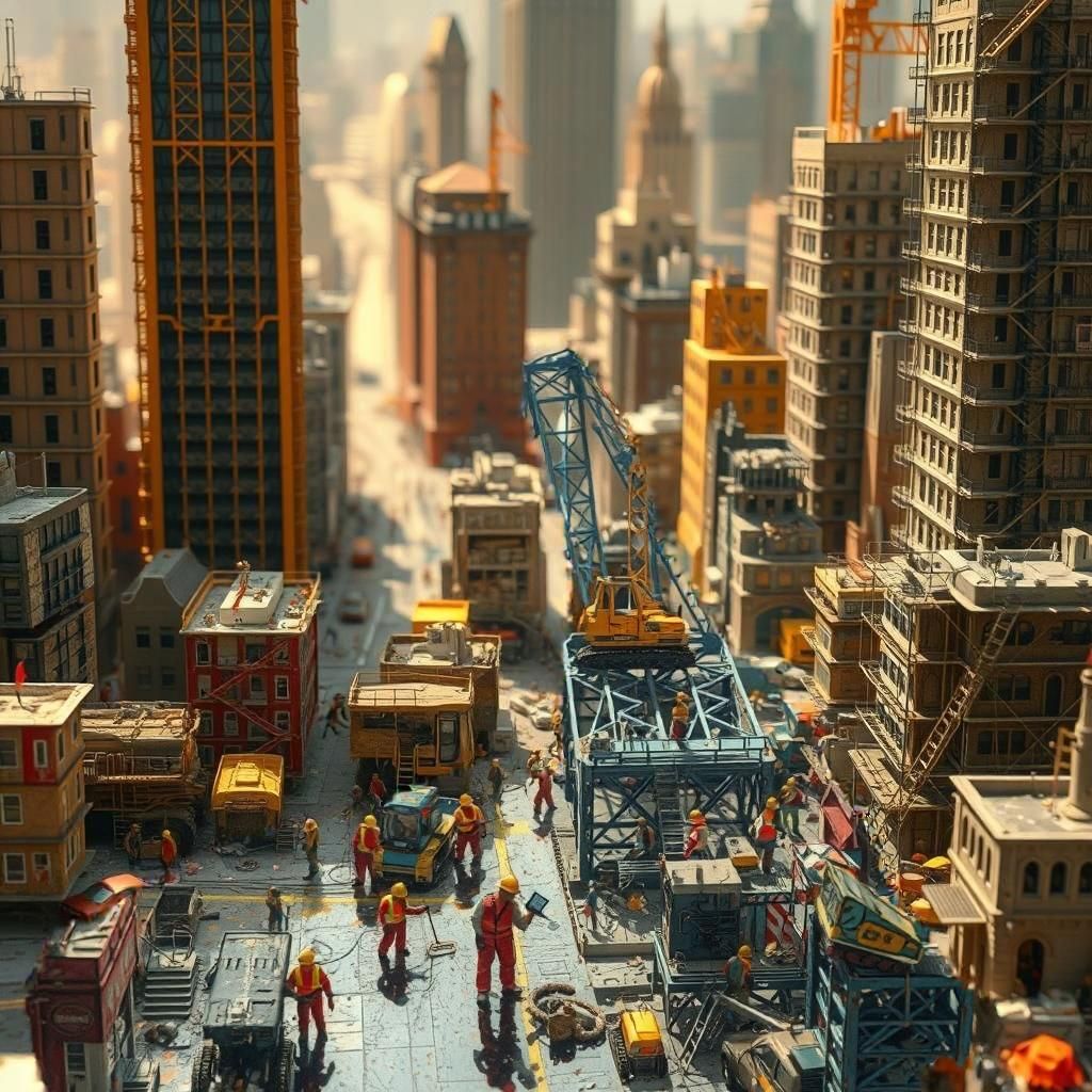 Hyperrealistic Miniature Town Builds Big City