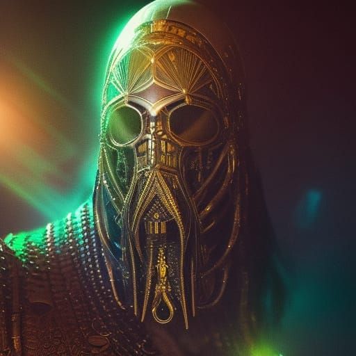 Ancient Astronauts Portrait in Moody Golden Light