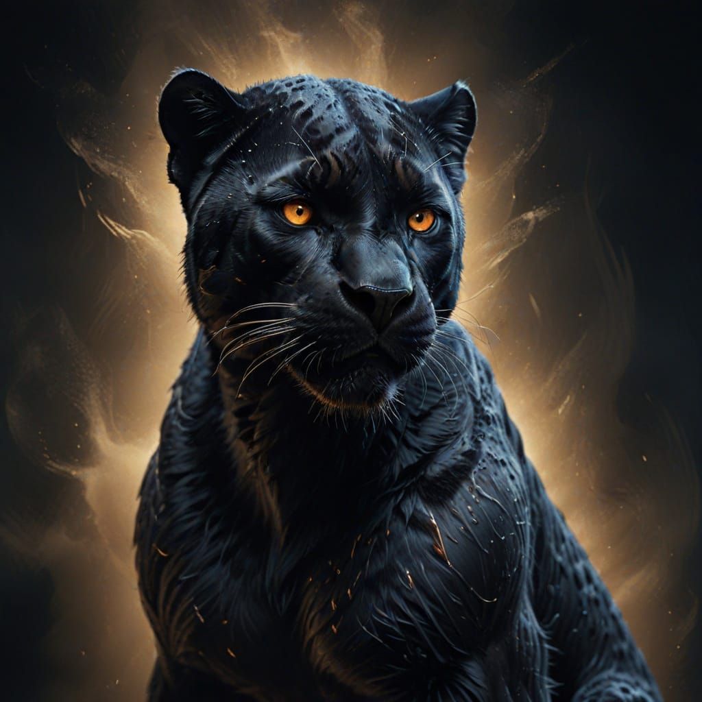 Pencil Transforms Into Black Panther in Surreal Art