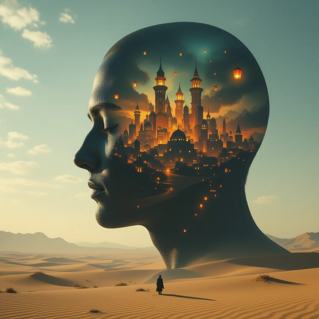 Luminous City Hidden Within Giant Shadow