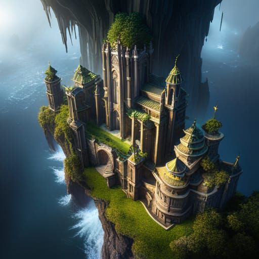 Towering Height in Detailed Matte Painting