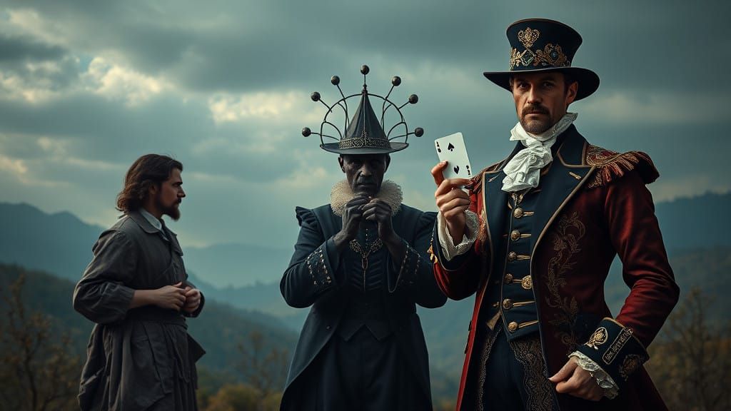 Surrealist Landscape of Power and Illusion