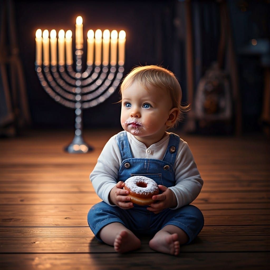 Baby's Delight: Chanukah Donut in Fantasy Style