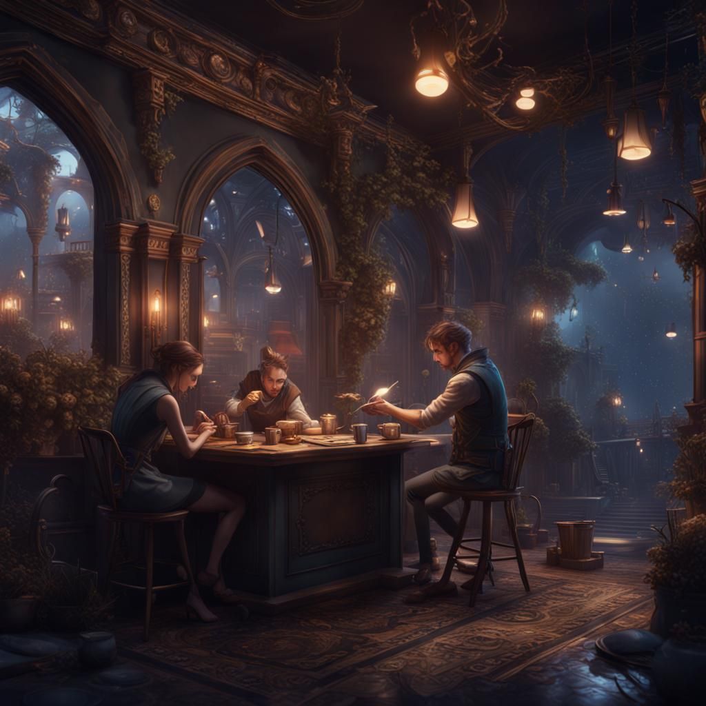 Detailed Matte Painting Thank You Card