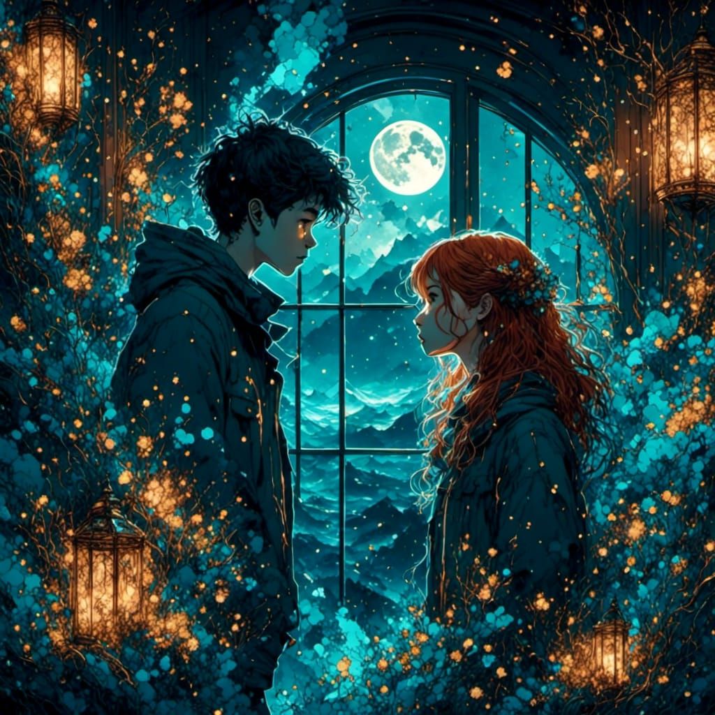 Figure Gazing Out Window: Digital Southern Breeze