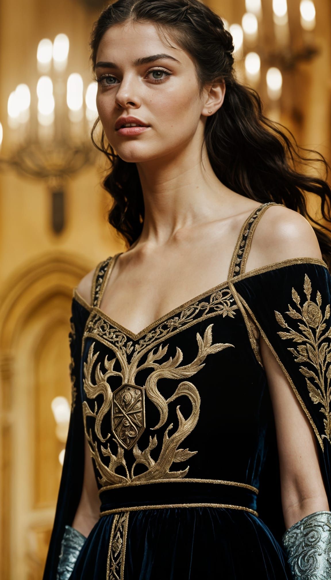 A beautiful young woman dressed and stylised inspired by the...