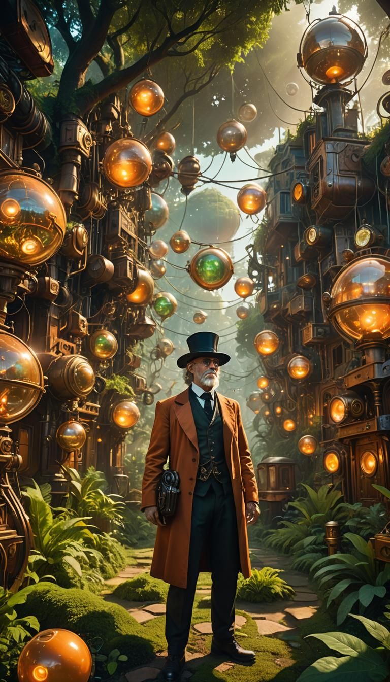 Psychedelic Steampunk Inventor in Orang Bunian Village
