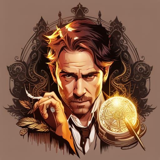 Intricate Digital Painting of John Constantine