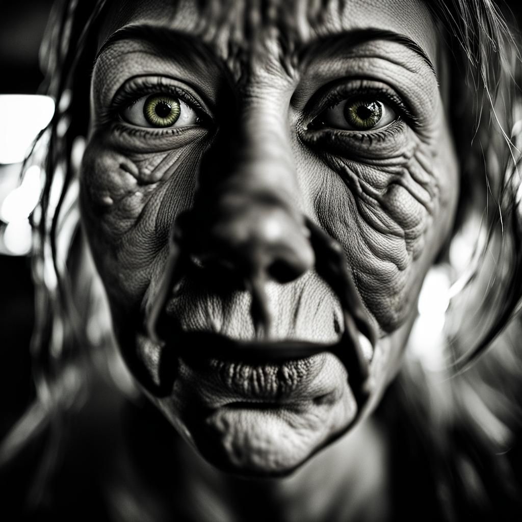 Ugly Woman Portrait with Glass Eye by Lee Jeffries