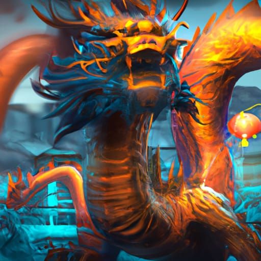 Lunar New Year Dragon in Hyperdetailed Concept Art