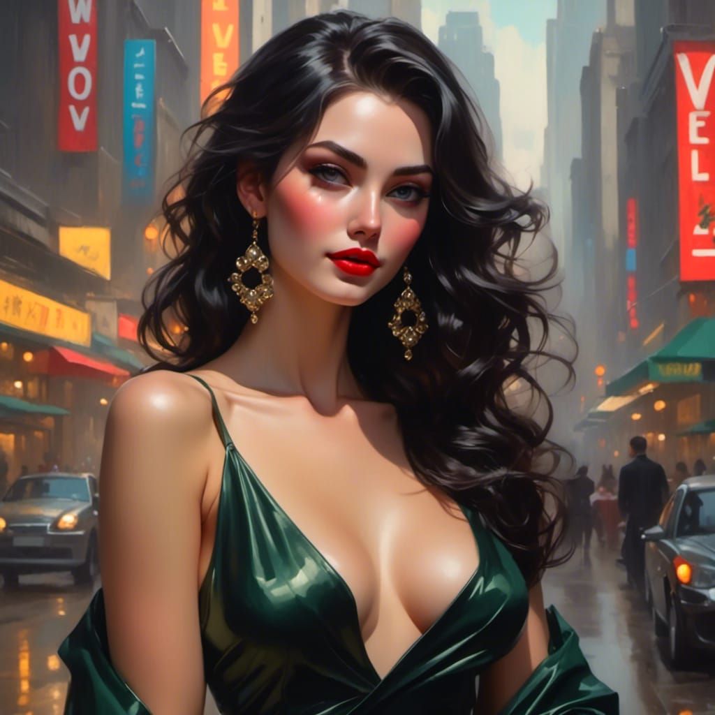 Dreamlike Japanese Fashion Girl with Jewelry