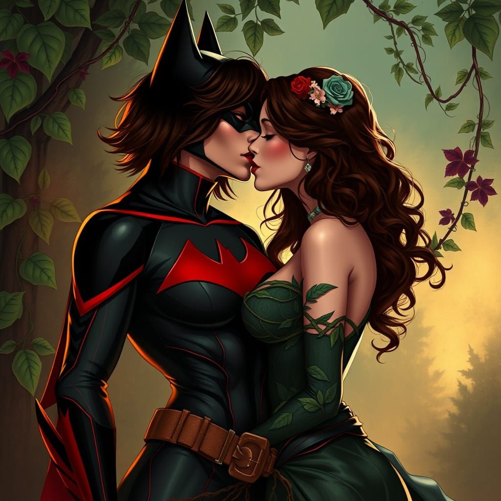 Batwoman and Poison Ivy in Forbidden, Art Deco-Inspired Roma...