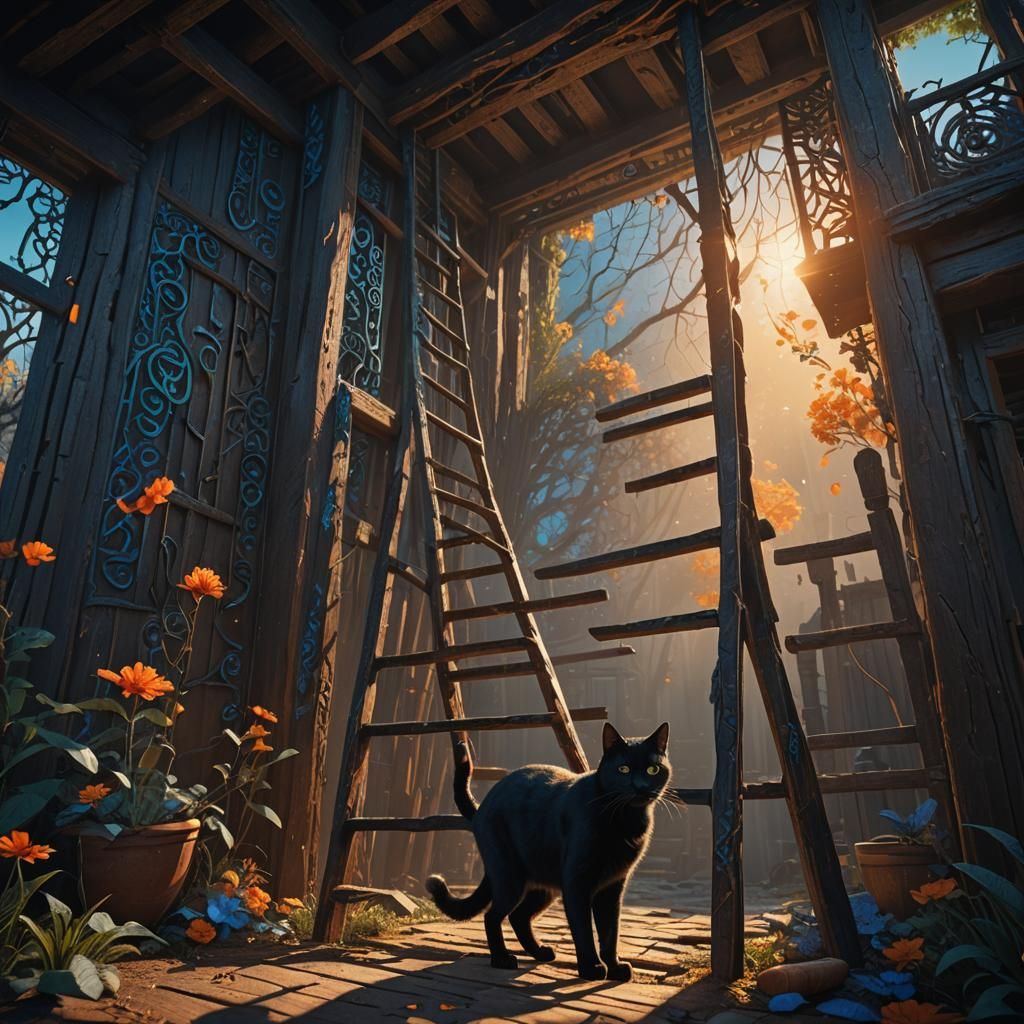 Fantasy Concept Art: Walking Under a Ladder