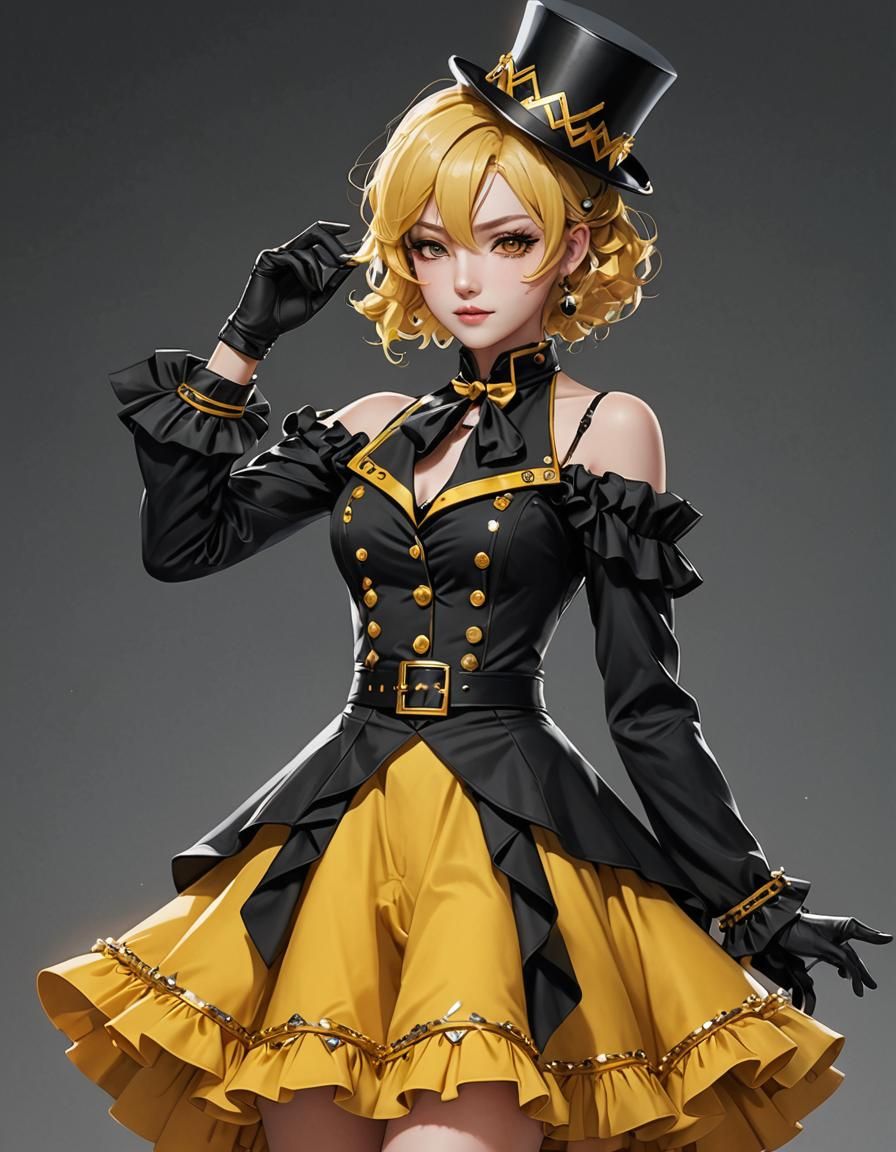 Electro Swing Ringmaster in 3D Anime Art Style