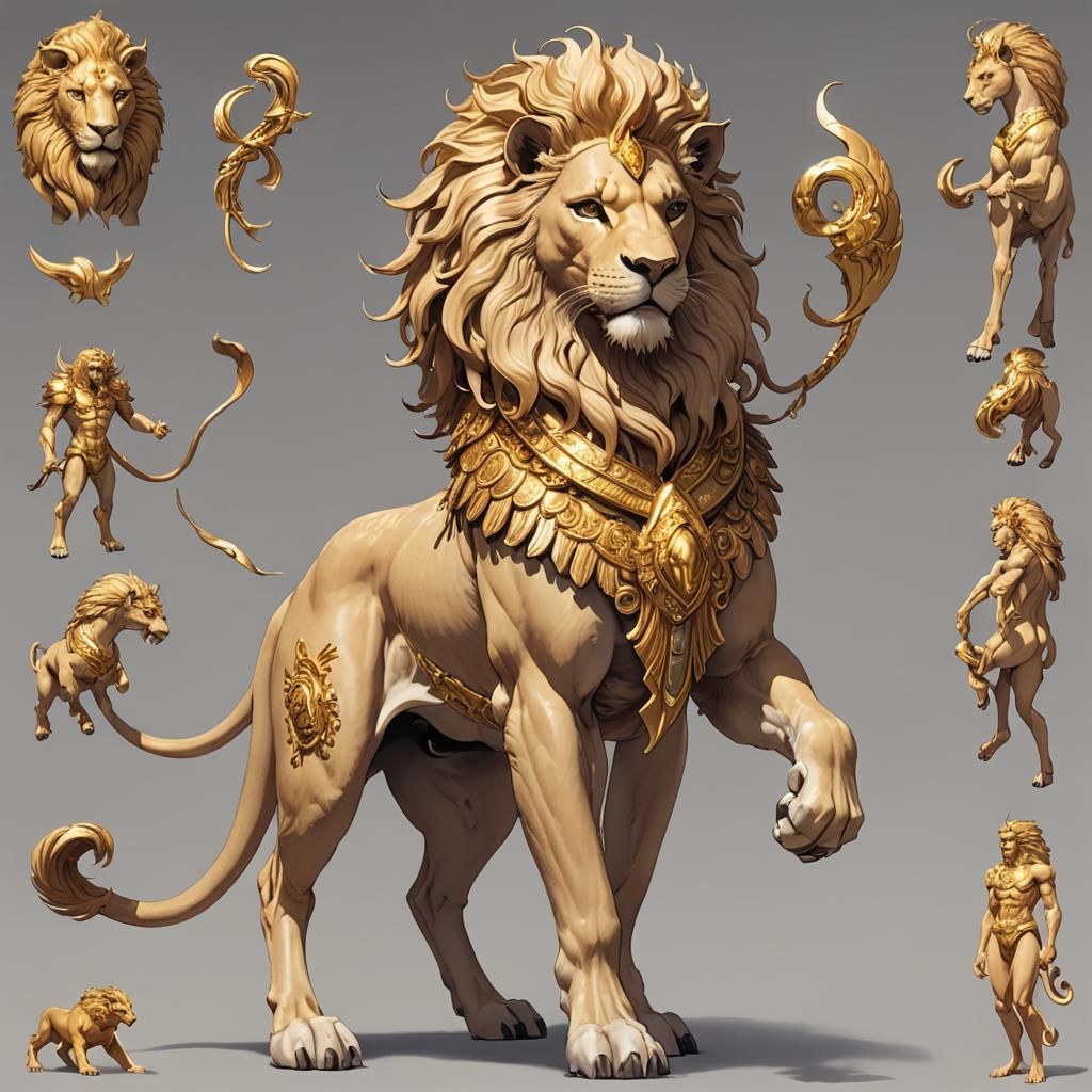 Six-Legged Sphinx Centaur in Anime Style