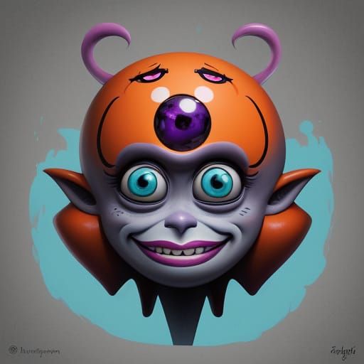 Whimsical Character Concept Art in Tim Burton Style