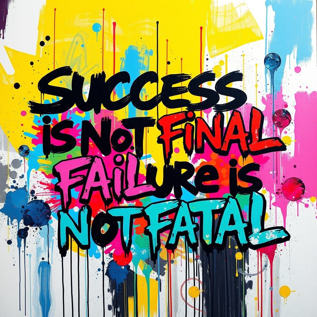 Graffiti Art: Success Is Not Final Failure Is Not Fatal