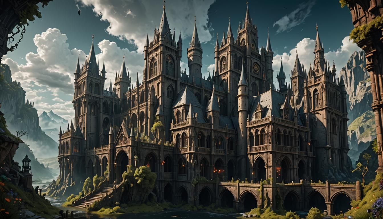 Detailed Gothic Alchemy Concept Art in 8k