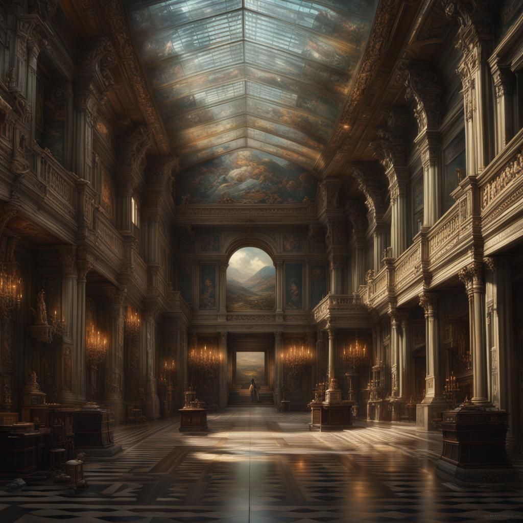 Epic Museum Interior: Digital Matte Painting