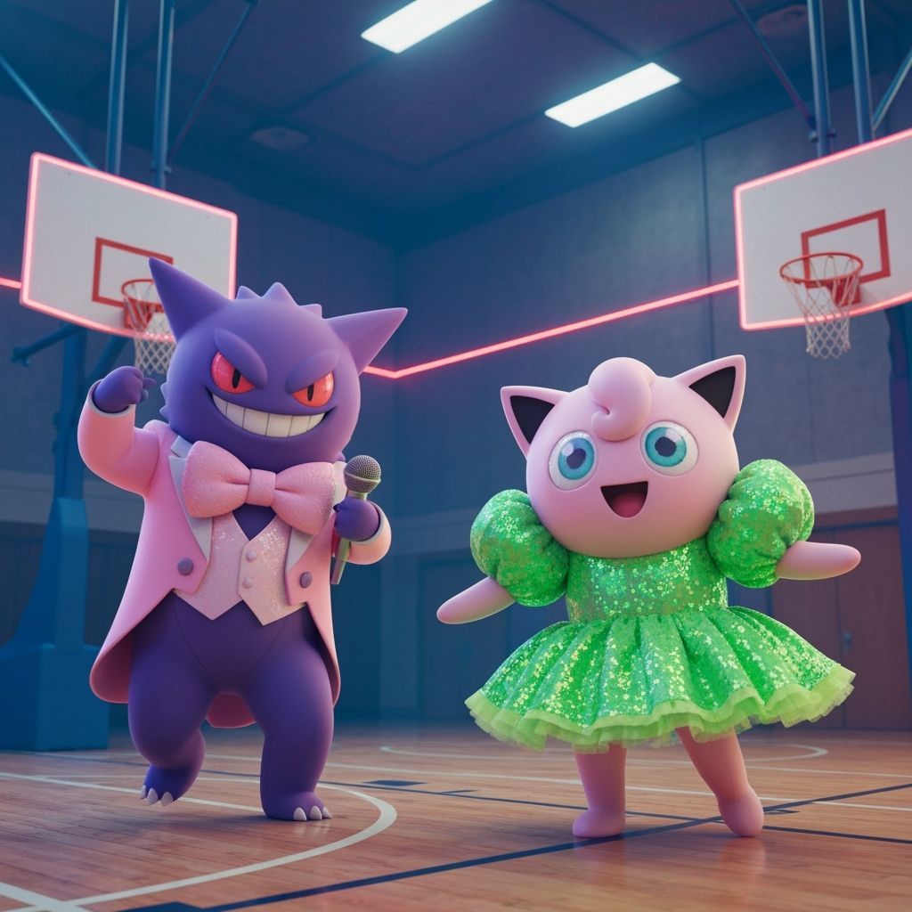 Gengar and Jigglypuff 80s Prom Night