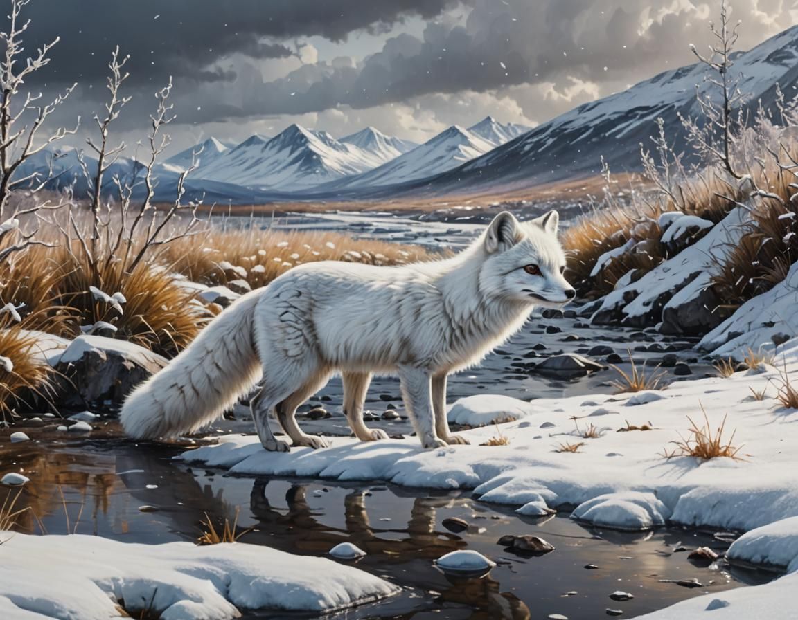 Zorro blanco del Artico