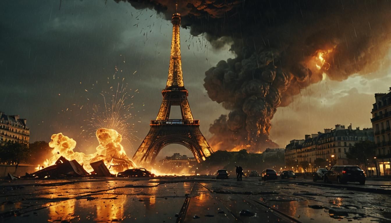 Eiffel Tower Meltdown by Alien Fluid: Cinematic Destruction