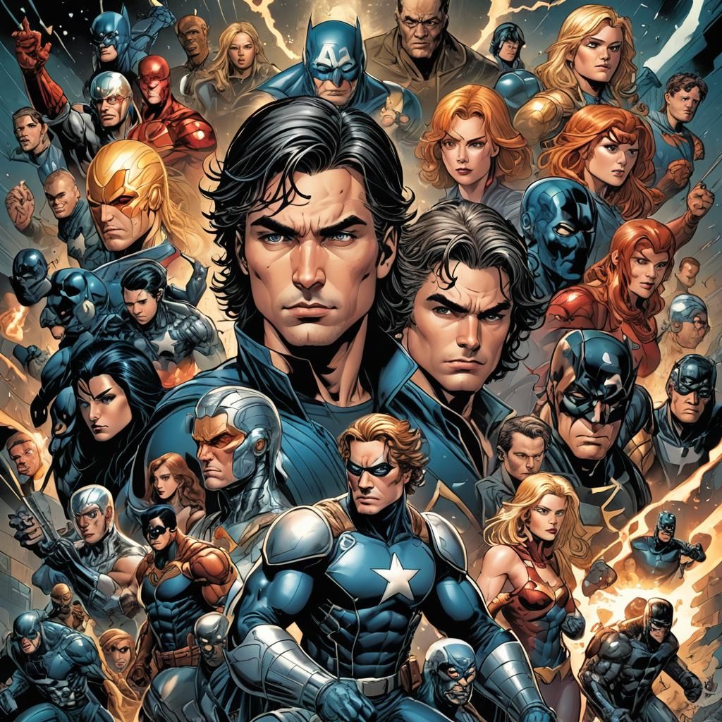 Dynamic Comic Book Cover Illustration