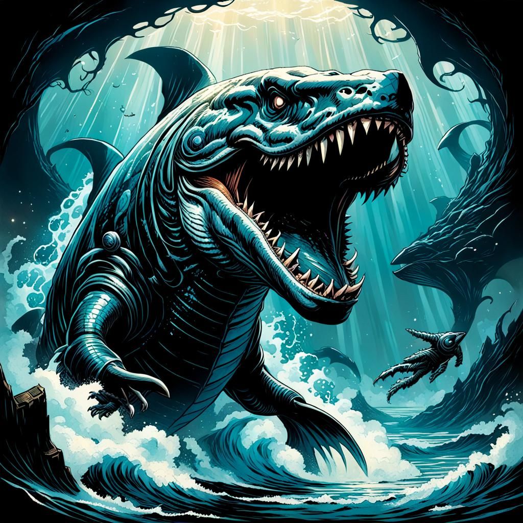 Leviathan in Modern Comic Book Art Style