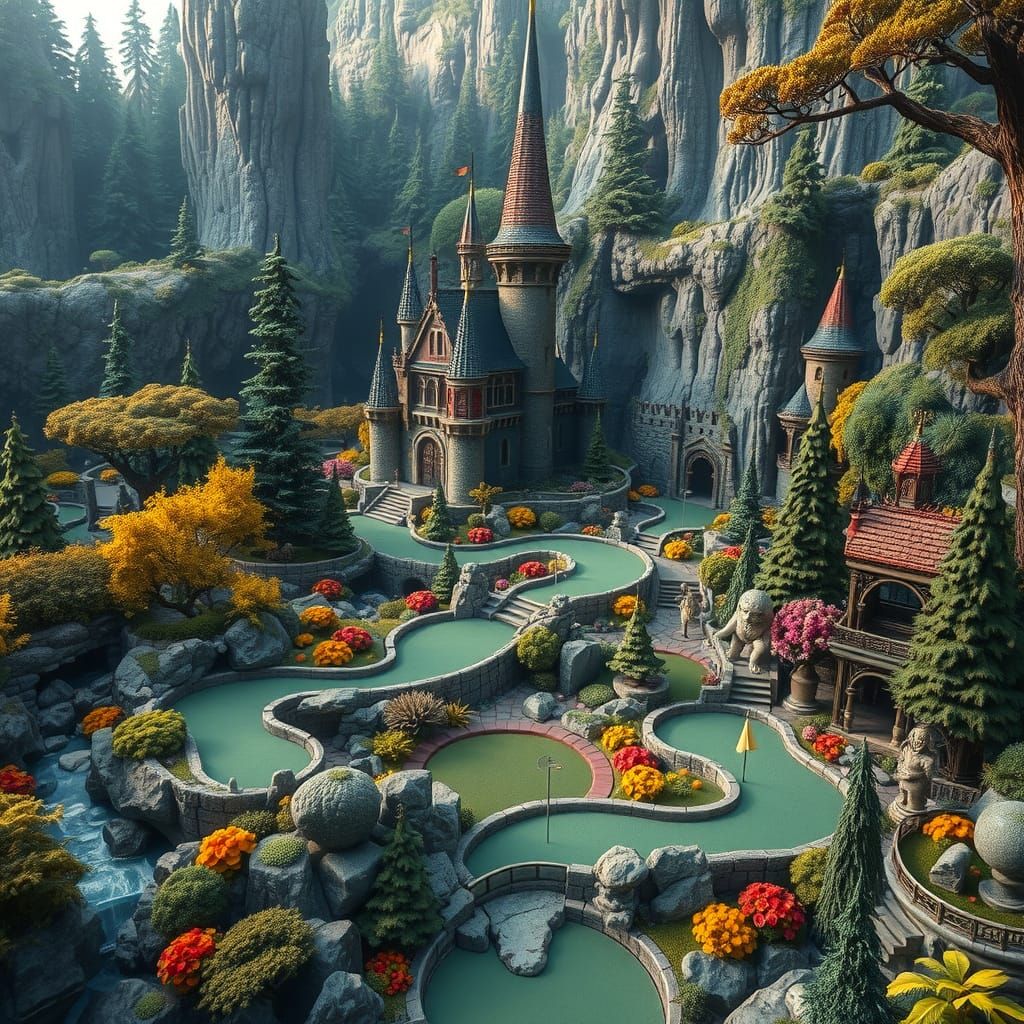 Enchanting Miniature Golf Course in Atmospheric Style