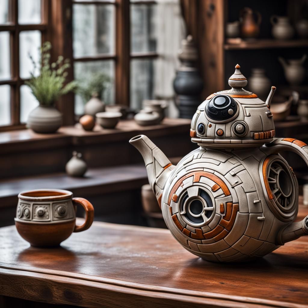 BB-8 Droid Teapot: Surreal Pottery