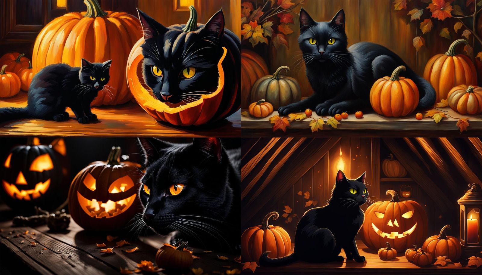Black Cat Carving Pumpkin with Claws