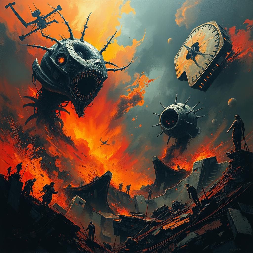 Chaotic Biomechanical Landscape in Intense Colors