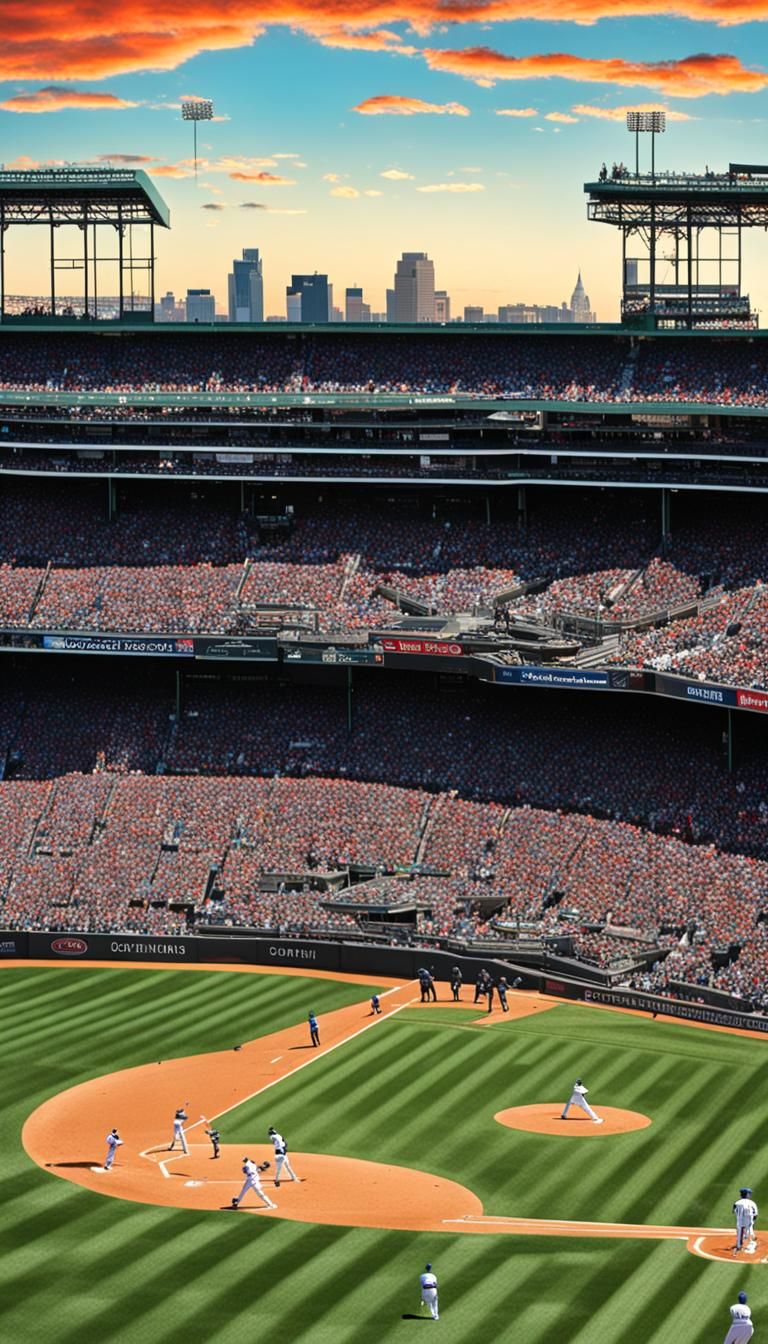 Baseball Deciding Point on a Beautiful Day