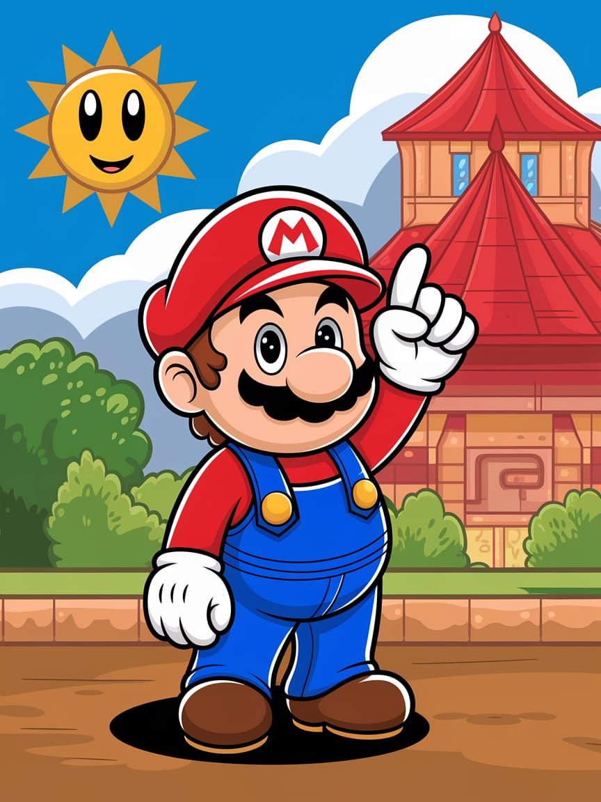 Mario's Sassy Digital Portrait