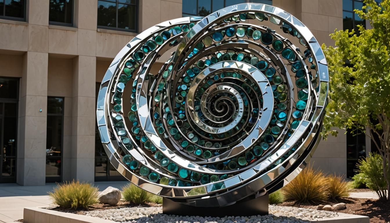 Abstract 3D Sculpture of Strength and Control